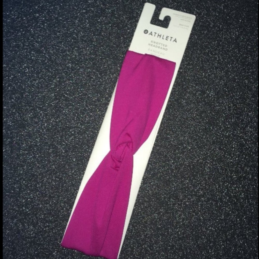 Athleta Powervita Knotted Headband (Electric Fuchsia)